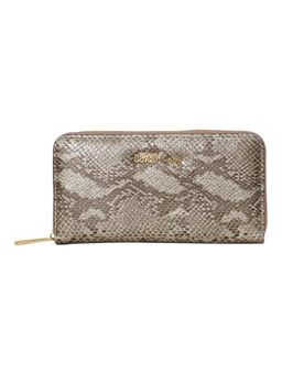 Cavalli Class - Women Textured Synthetic Wallet - Khaki