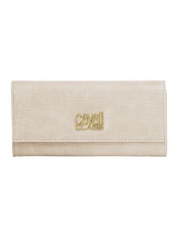 Cavalli Class - Women Textured Synthetic Wallet - Off White