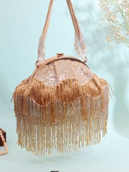 SWISNI - Gold Embellished Clutch (M)