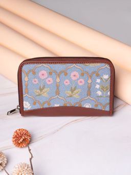 Zouk - Womens Jaipur Fresco Blue Chain Wallet