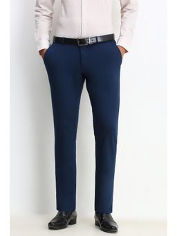 Allen Solly - Men Navy Slim Fit Solid Formal Trousers