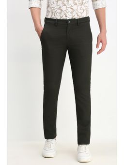 Allen Solly - Men Grey Ultra Slim Fit Textured Casual Trousers