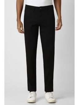 Van Heusen - Men Black Solid Slim Fit Chinos