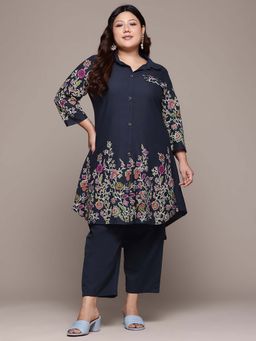 Readiprint - A-Line Style Blue Floral Co-Ord (Set of 2)