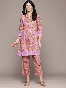 Readiprint - A-Line Style Purple Floral Co-Ord (Set of 2)