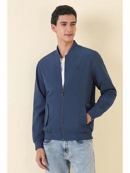 Allen Solly - Navy Blue Solid Jacket
