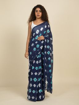 Suta - Multi-Color Handcrafted Shibori Cotton Saree