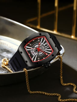 Giordano - Romech Collection Premier Analog Skeleton Black Watch For Men (GZ-50230) (M)
