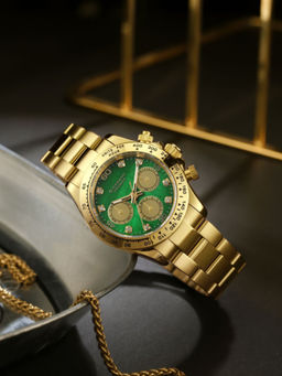 Giordano - Eleganza Collection Premier Chronograph Green Watch For Men (GZ-50242) (M)