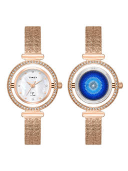 Timex - Fria Round 30mm White Dial Analog Women Watches (TWEL27802) (M)