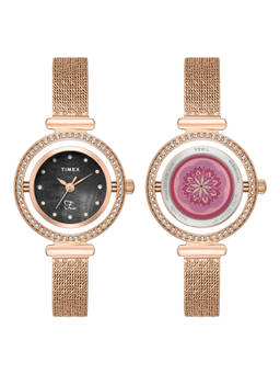 Timex - Fria Round 30mm Black Dial Analog Women Watches (TWEL27803) (M)