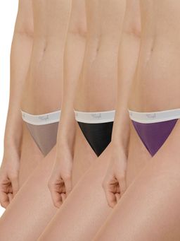 Triumph - Stretty Cotton 141 Tanga Pack of 3 Brief (L)