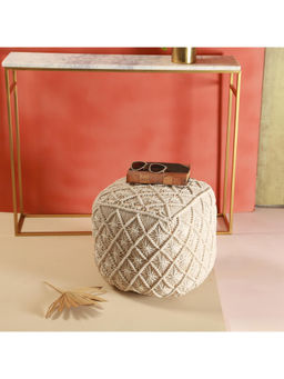 Manor House - Ajeer Beige Ottoman Pouf