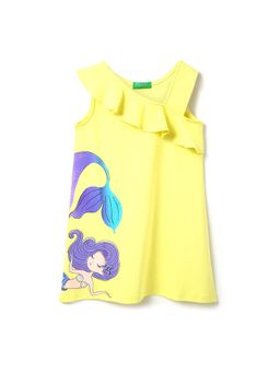 United Colors of Benetton - Girls Printed Asymmetric Dress