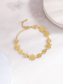 Palmonas - Gold Cute Flowers Chain Bracelet