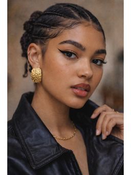 Niska - Gold Plated Anti Tarnish Stud Earrings