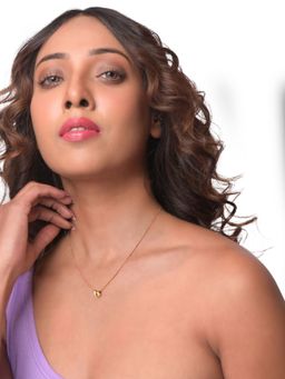 LuxeVogue - Gold Dainty Heart Charm 925 Silver Necklace