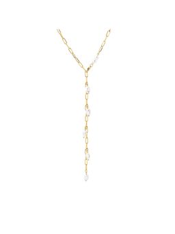 Palmonas - White Urban Pearl Lariat Necklace