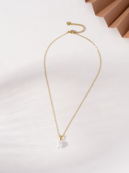 Palmonas - White Oval Pearl Pendant Necklace