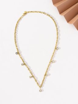 Palmonas - White Twisted Chain Cz Necklace