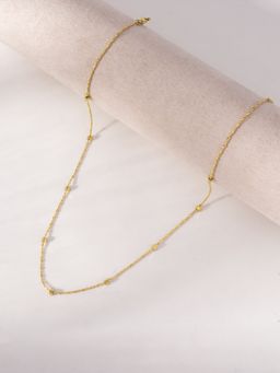 Palmonas - Gold Tiny Beads Chain Necklace