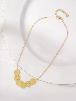 Palmonas - Gold Flat Coin Chain Necklace