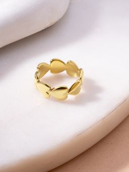 Palmonas - Gold Bold Heart Linked Ring