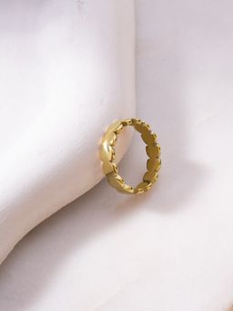 Palmonas - Gold Mini Heart Linked Band Ring