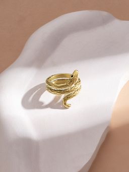 Palmonas - Gold Coiled Serpent Wrap Ring