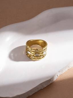 Palmonas - White Monarch Layers Ring