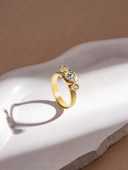 Palmonas - White Classic Orbit Crest Ring