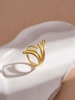 Palmonas - Gold Flowform Wrap Ring