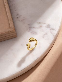 Palmonas - Gold Dual Heart Edge Ring