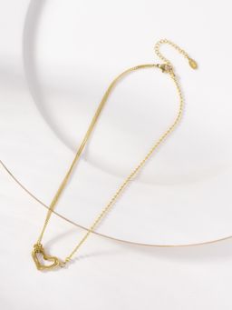 Palmonas - Gold Artful Heart Open Frame Necklace
