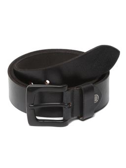 Teakwood - Men Black Leather Casual Belt