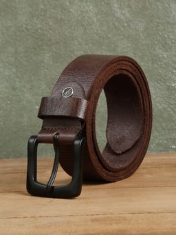 Teakwood - Men Brown Leather Casual Belt