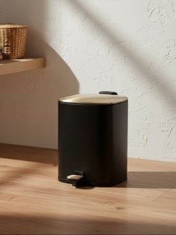 Mason Home - Merlowe Circular Dustbin - Black (6L)