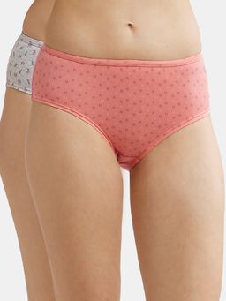 Jockey - SW02 Women High Coverage Cotton Elastane Hipster - Assorted Prints (Pack of 2)