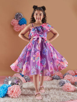 PSPeaches - Purple Organza Dress for Girls