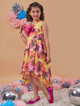 PSPeaches - Yellow Organza Dress for Girls