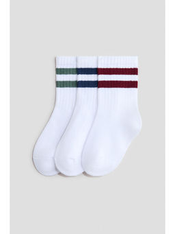 H&M - Kids White 3-Pack Socks