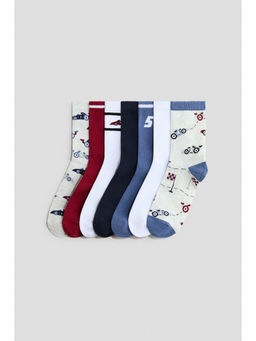 H&M - Boys Red 7-Pack Socks