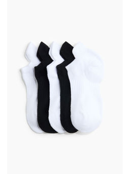 H&M - Girls White 5-Pack Sports Socks
