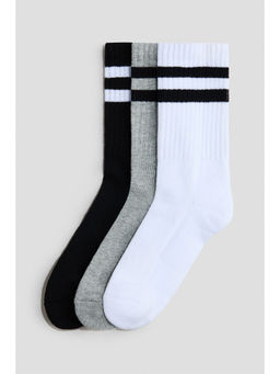 H&M - Kids White 3-Pack Socks