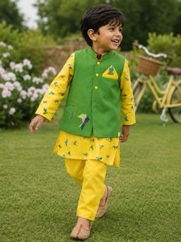 Somersault - Paper Bird Kurta with Pant & Jacket (Set of 3)