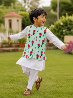 Somersault - Green Tulip Nehru Jacket