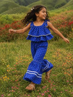 Somersault - Blue Twirl Top and Sharara