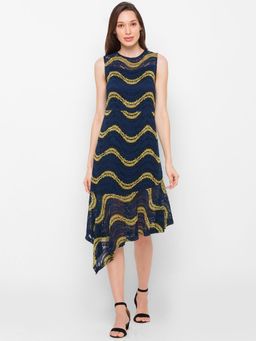 Globus - Navy Self Design Dress
