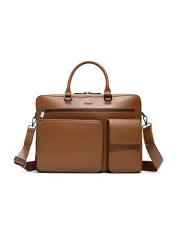 Aldo - Men Sorren Brown Solid Messenger Bag with Detachable Strap