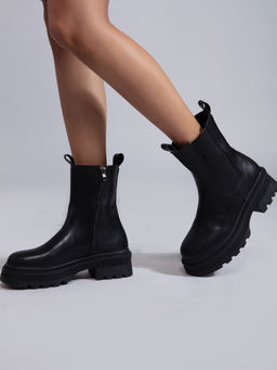 Twenty Dresses by Nykaa Fashion - Black Trough The Dark Boots